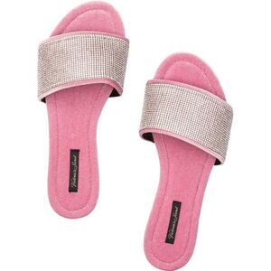 Victoria's Secret Embellished Velvet Slides